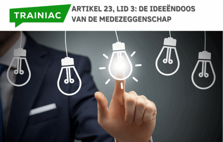 Artikel 23, lid 3: De ideeëndoos van de medezeggenschap